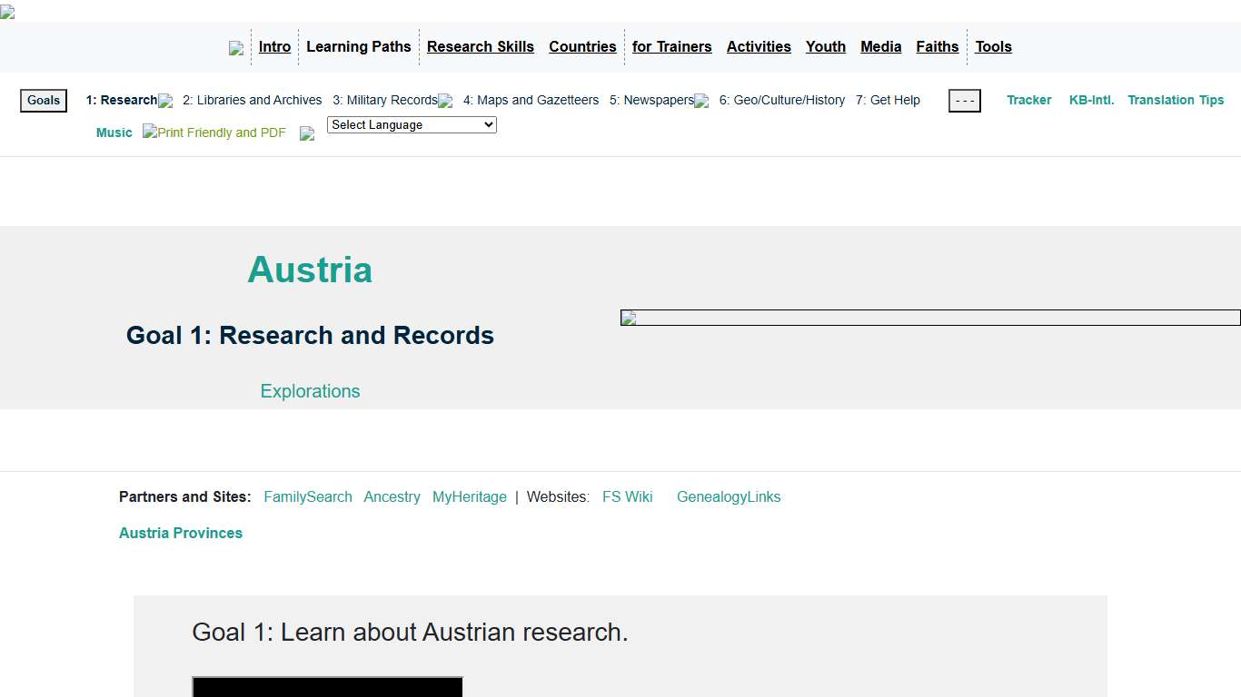 Research: Austria, Goal 1